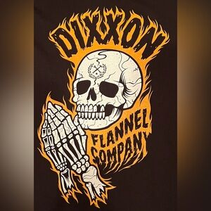 DIXXON Men's Skull Graphic Tank Tee - Black and Orange